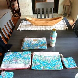 Lully Pultzier Lot 3 Tech Cases Mstching Water Bottle All New